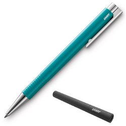 Ручка шариковая Lamy logo M+ цвет чернил черный цвет корпуса аквамарин (артикул производителя 4034861)